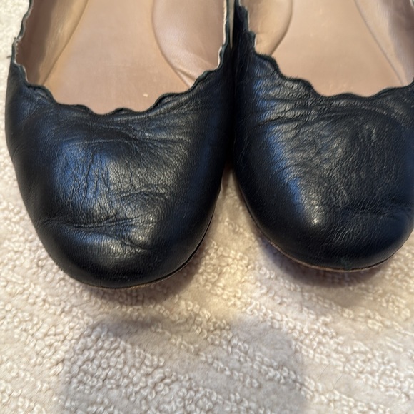 Chloe Black Leather Ballet Flats - Picture 4 of 5